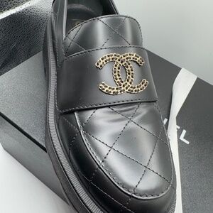 Chanel Chunky CC Slight Platform Lug Loafers
